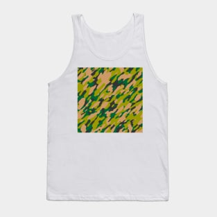 Green Olive Camouflage Tank Top